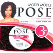 Model Model POSE Pre Cut Human Blend 3 pcs. Weaving Hair:  Aqua Jerry 